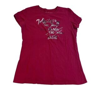y2k volcom red graphic top vintage grunge rock band punk 90s indie retro